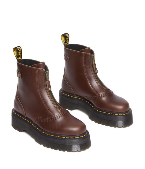 PRICES MAY VARY. Upgrade your footwear collection adding the Dr. Martens Jetta boots. Leather upper. Unlined boots. EVA foam footbed. PVC and EVA midsole. Upgrade your footwear collection adding the Dr. Martens Jetta boots. Leather upper. Unlined boots. EVA foam footbed. PVC and EVA midsole. Features slimmer footbed with a more tapered toe shape. Round toe. Slight heel. Ankle pull-on tab. PVC outsole. Dr Martens Jetta, Platform Doc Martens, Boot Fashion, Dr Martens Womens, Dressed To Kill, Boots Leather, Leather Boot, Eva Foam, Doc Martens