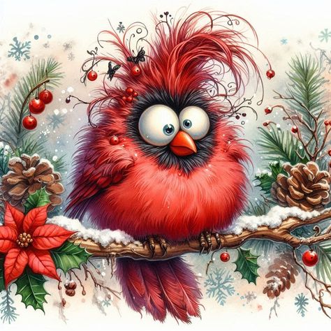 Christmas Is Over, Christmas Rock, Cardinal Bird, Christmas Drawing, Bird Pictures, Christmas Paintings, Christmas Illustration, Craft Set, Back To School Gifts