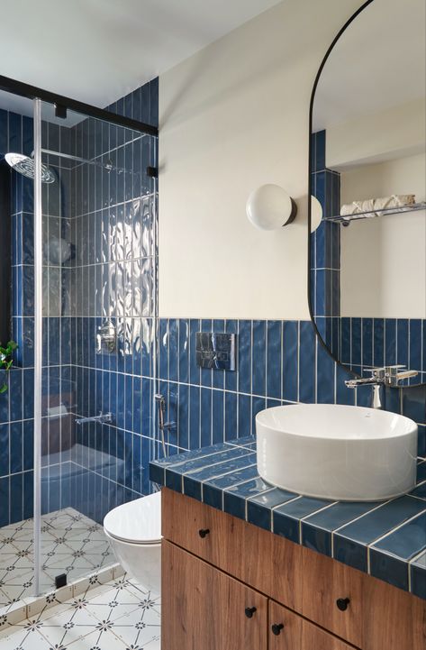 Blue river finish subway tiles are a winner for bathrooms Subway Bathroom, Bespoke Chair, Light Chair, Light Filters, Cozy Evening, Mcgee & Co, Subway Tiles, Hand Painted Walls, Blue River