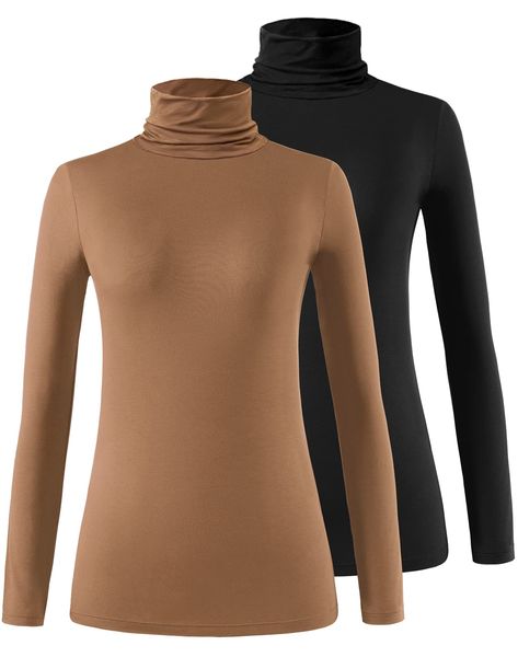 PRICES MAY VARY. 95% Modal material 5% Spandex Imported Pull On closure Machine Wash MATERIAL🇺🇸The womens long sleeve turtleneck is made of 95% Modal and 5% Spandex. The turtleneck for women is loved for great stretch,skin-friendly and breathable fabric,which is very suitable for an undershirt or a basic T-shirt.The women turtleneck can give you the ultimate in luxurious comfort. DESIGN🇺🇸This T-shirt designed with long sleeve and turtleneck.This slim fitted turtleneck tops is perfect for wea Star Vibe, Basic Long Sleeve Shirt, Women Turtleneck, Womens Thermal, Uniform Shirts, Fitted Turtleneck, Turtleneck Shirt, White Turtleneck, Turtleneck Long Sleeve