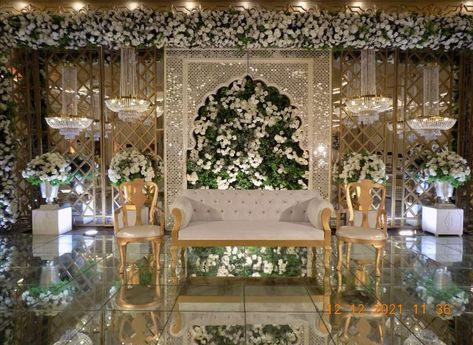 For more details contact 03054606051 Mirror Stage Wedding, Baraat Stage, Mirror Backdrop, Nikah Ideas, Pakistani Wedding Stage, Shadi Decor, Pakistani Wedding Dance, Stage Decoration Photos, Shaadi Decor