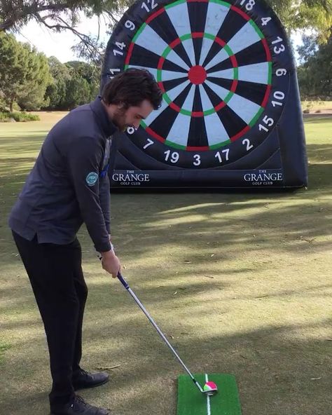 Golf Gods on Instagram: “@grangegolfclub have their new dart board! 👊 It's a great way for any golf club to offer something different! Worldwide Shipping…” Fun Golf Games, Golf Party Games, Golf Games, Diy Yard Games, Garden Games, Golf Party, Family Fun Games, Yard Games, Backyard Games