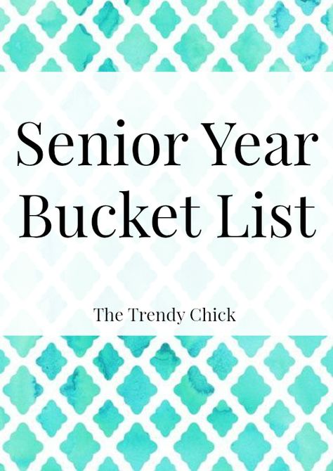 As you guys know, I love to make lists. Specifically bucket lists because they keep me on track and I always end up doing more fun things if I think “Well, I might as… Senior Year Bucket List, Senior Bucket List, Year Bucket List, Senior Year Of High School, 100 Things To Do, Class Of 2016, Class Of 2018, Senior Trip, Cuss Words