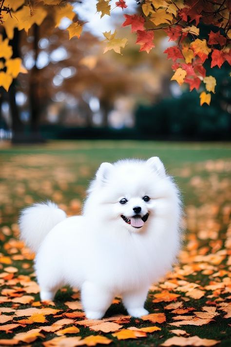 Pomeranian 🐩 Cute White Pomeranian Puppies, Pomerian Dogs, Elsa Icon, Pomchi Dogs, Neet Aspirant, White Pomeranian Puppies, Magical Colors, Small Dog Tattoos, Pomeranian Dogs