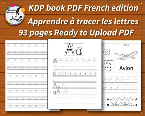 Discover our awesome Amazon KDP  interior  "Cahier d'écriture - Apprendre à tracer les lettres" Commercial use . READY TO UPLOAD interior on Amazon KDP (Kindle Direct Publishing) ✅ 93 pages. ✅ Size 8.5x11'' ✅ Tested on kdp Pulishing :Quality checked on Amazon KDP so you can just publish without editing. Clean, nice and modern design. The files were created with good resolution to ensure clear print. Blank Comic Book, Interior Design Template, Vision Board Planner, Christmas Activity Book, Kdp Interior, Small Business Planner, Kindle Direct Publishing, Amazon Kdp, Kids Activity Books