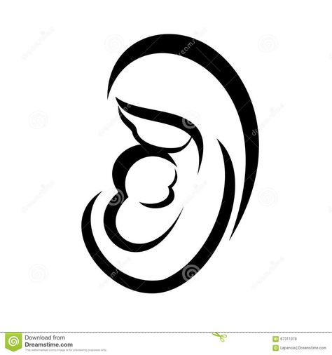 Mother And Baby  Symbol - Download From Over 63 Million High Quality Stock Photos, Images, Vectors. Sign up for FREE today. Image: 67311378 Mother And Child Drawing, Mother Holding Baby, Baby Logo Design, Motorcycle Drawing, Silhouette Stencil, Figure Sketching, Mom Art, Drawing Images, Art Drawings For Kids