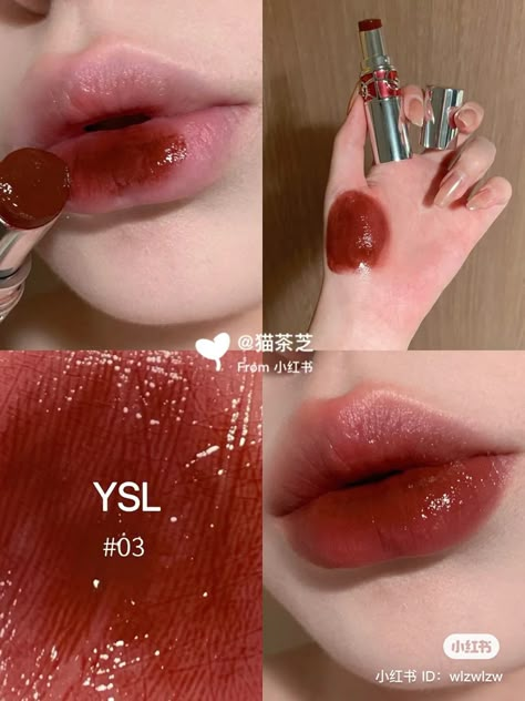 Pretty Lipstick Colors, Ysl Lipstick, Doll Eye Makeup, Makeup Accesories, Lip Makeup Tutorial, Ethereal Makeup, Pinterest Makeup, Fancy Makeup, روتين العناية بالبشرة