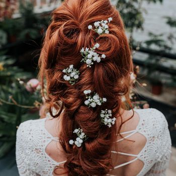 Gypsophila Hair, Gypsophila Wedding, Bridesmaid Hair Accessories, Flower Hair Comb, Wedding Hair Flowers, Bohemian Bride, Metal Hair, Wedding Hair Pins, Flower Hair Pin