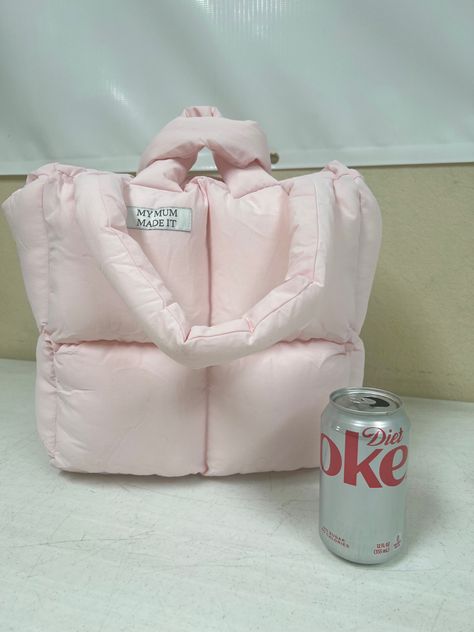 My Mom Made It Bag Pink, My Mum Made It Tote, My Mom Made It Puffer Bag Pink, Light Pink Tote Bag, My Mum Made It Puffer Bag, My Mom Made It Puffer Bag, My Mum Made It Bag, Ren Core, Puffy Bag