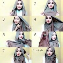 Shawl Wrapping Styles Muslim, Shawl Wrapping Styles, Hijab Wrapping Styles, Tutorial Hijab Segitiga, Square Hijab Tutorial, Unique Hijab, Habits Musulmans, How To Wear Hijab, New Hijab