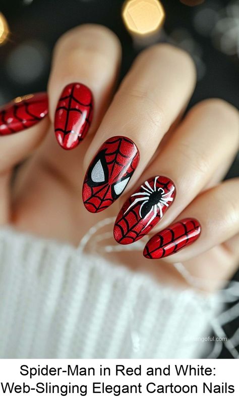 If you're a fan of comics and cartoons, and you love to express your passion through nail art, then you're in for a treat! We've curated 36 incredible cartoon Summer Manicure Designs, Incredible Cartoon, Comic Nail Art, Superhero Nails, Easy Summer Nails, Avengers Nails, Marvel Nails, Red Summer Nails, Cartoon Nail Designs