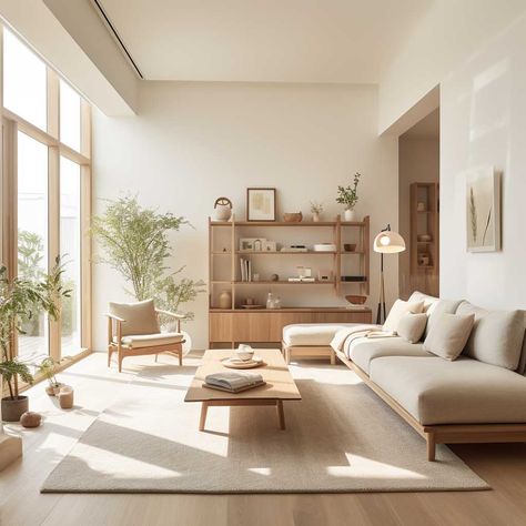 Bringing Muji Style Living Room Elegance into Your Home • 333+ Images • [ArtFacade] Muji Style Living Room, Muji Living Room, Muji Interior Design, Muji Interior, Living Room Japandi, Muji Style, Muji Home, Japandi Living Room, Japandi Interior Design