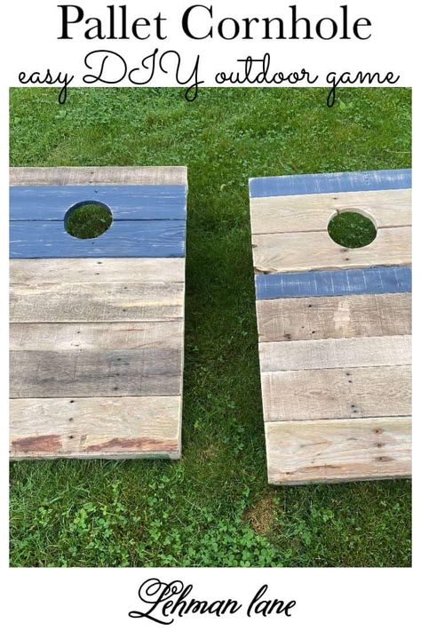 Cornhole Boards Out Of Pallets, Diy Cornhole Boards From Pallets, Pallet Cornhole Boards, Easy Cornhole Boards Diy, Corn Hole Boards Designs Diy, How To Make Cornhole Boards Diy, Diy Cornhole Boards How To Build, Pallet Games, Cornhole Boards Designs Diy Paint