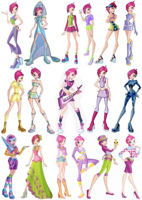 Tecna Winx Redesign, Winx Club Character Design, Tecna Outfits Winx Club, Winx Tecna Outfit, Techna Winx Club Outfits, Tecna Winx Club Outfit, Winx Club Tecna Outfits, 2000s Cartoon Characters, Techna Winx Club