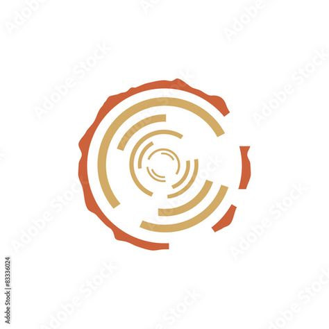 Stock Image: Tree rings vector sign Tree Rings Logo, Ring Vector, Ring Logo, Ring Icon, Logo Samples, Tree Ring, Sigil Magic, Tree Rings, School Project