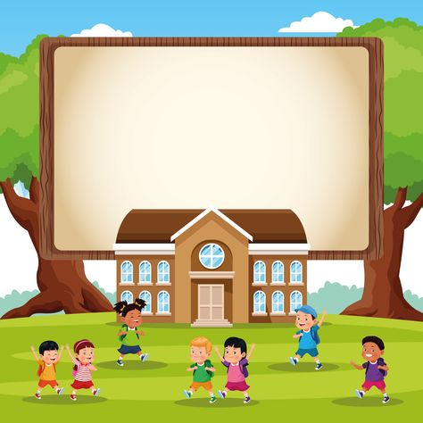 back to school kids cartoons 655247 Vector Art at Vecteezy School Kids Cartoon, Papan Tulis Kapur, School Border, Classroom Background, Teacher Cartoon, Education Poster Design, Teacher Classroom Decorations, Earth Tone Wall Art, School Frame