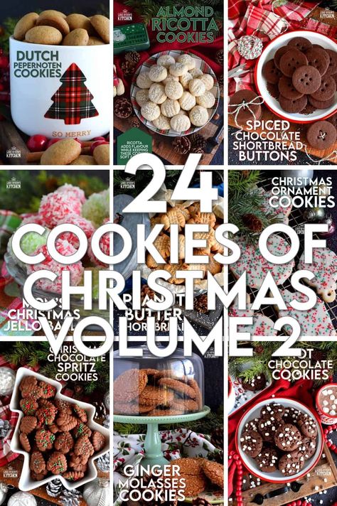 Lord Byron's 24 Cookies of Christmas - Volume 2 has come to an end. Just in case you missed any of the recipes, here they are all in one single post. Just scroll down the page and see each recipe in the order they were posted. Christmas isn't over yet. There's still time to bake! #christmas #holiday #baking #cookie #countdown Chocolate Spritz Cookies, Cookies 2023, Bake Christmas, Christmas Cookie Recipes Holiday, Christmas Cookie Box, Christmas Cookies Gift, Spiced Chocolate, Ginger Molasses Cookies, Spritz Cookies