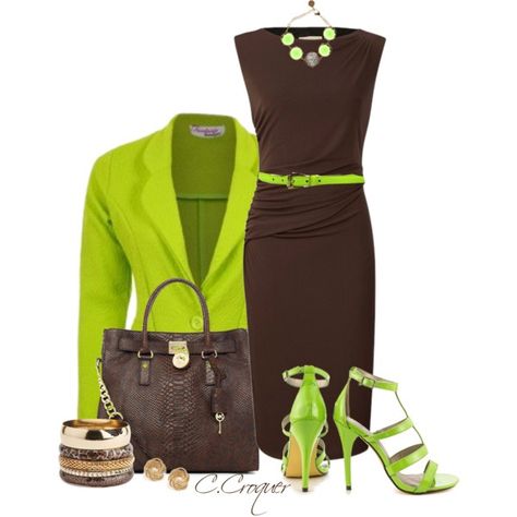 Lime Green And Brown Outfit, Lime Green Jacket Outfit, Lime Green Blazer Outfit, Planet Dresses, Toy Watch, Retro Mode, Michael Antonio, Green Outfit, Looks Chic