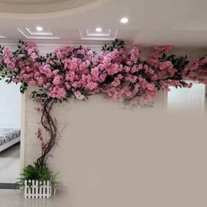 Artificial Cherry Blossom Trees - Stunning Indoor Wedding Decor, Rattan Simulation Peach Tree Vine for Walls, Ceilings & More - Fake Sakura Flower, Enhance Air Conditioning Pipe Background - D Artificial Cherry Blossom Tree, Indoor Plant Wall, Hanging Plant Wall, Cherry Blossom Branch, Christmas Decorations Bedroom, Sakura Flower, Peach Trees, Cherry Blossom Tree, Blossom Trees