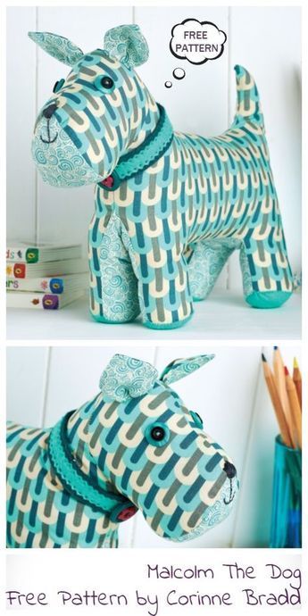 Fabric Art Diy, Dog Sewing Patterns, Fabric Crafts Diy, Diy Fabric Crafts, Fabric Sewing Patterns, Animal Sewing Patterns, Patterns Fabric, Sewing Stuffed Animals, Free Sewing Patterns