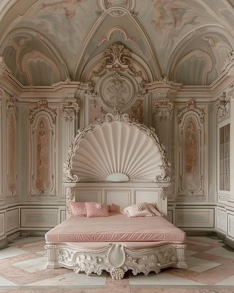 bed for pearls🪞 Peach Bedrooms, Pearl Bedroom, Japanese Museum, Peach Bedroom, Royal Bed, Princess Life, Architectural Ideas, Elegant Kitchen Design, Romantic Academia