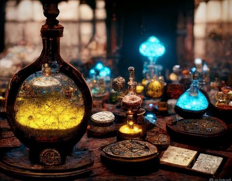 Alchemy Shop Fantasy Art, Magic Asethic, Modern Alchemy Aesthetic, Magical School Aesthetic, Fantasy Magic Aesthetic, Fantasy Aesthetic Magic, Magic School Aesthetic, Fantasy Alchemy, Alchemy Aesthetic