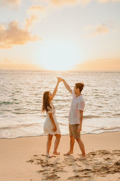 When your engagement shoot turns into a session of playing in the water and tagging each other… the cutest engagement in Oahu, Hawaii. | Memories with Jy, Hawaii engagement photographer #HawaiiEngagement Sweet Couple Photos, Hawaii Engagement, Film Pictures, Hawaii Beach, Proposal Engagement, Hawaii Beaches, Beach Engagement, Beach Photoshoot, Bougainvillea