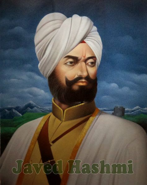 Painting Of General Zorawar Singh Zorawar Singh, Maharaja Ranjit Singh, Ranjit Singh, Portrait Artists, Pencil Portrait Drawing, Guru Gobind Singh, Lieutenant General, Commission Painting, Portrait Paintings