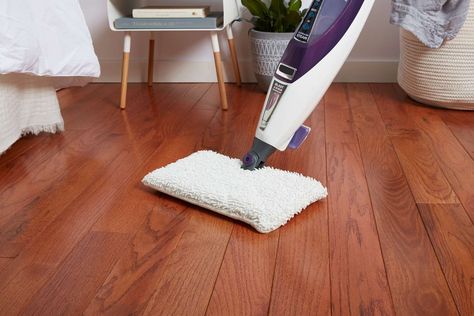 Despite marketing claims, steam cleaners really should not be used on any hardwood flooring. If you do use them, carefully follow instructions. Clean Wood Floors, Best Steam Mop, Mop Wood Floors, Wood Floor Finishes, Types Of Wood Flooring, Clean Wood, Clean Hardwood Floors, Cleaning Wood Floors, Steam Cleaner