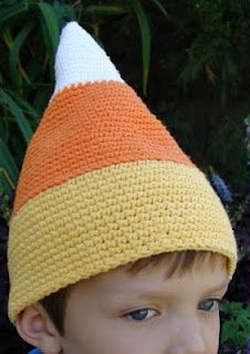 Taraduff's crochet and other stuff: Candy Corn Crochet Hat Pattern Candy Corn Crochet Hat, Candy Corn Crochet, Corn Crochet, Candy Corn Hat, Crochet Character Hats, Hat Patterns To Sew, Crochet Hat Free, All Free Crochet, Crochet Hats Free Pattern