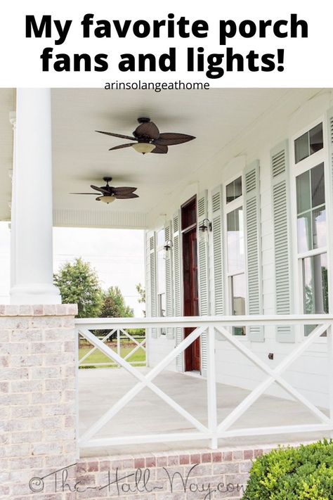 Porch Fans Outdoor, Modern Farmhouse Porch Decor, Rustic Farmhouse Exterior, Farmhouse Front Porch Decorating, Farmhouse Front Porch Decor, Modern Farmhouse Porch, Veranda Design, Rustic Front Porch, Farmhouse Porch Decor