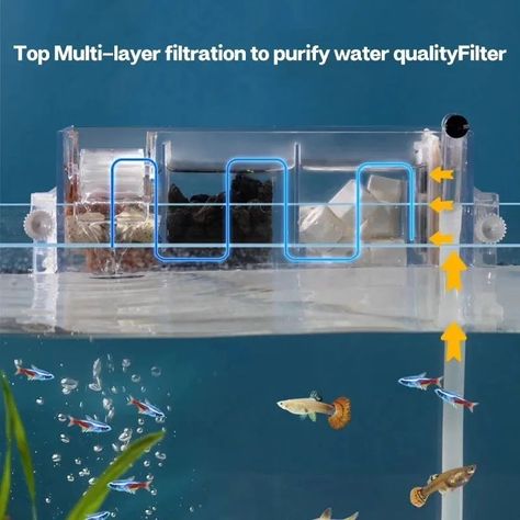 Transparent Top Filter want one? ✨ . . LINK IN BIO !!! . . #aquariumaccessories #aquarium #aquascape Aquascaping Rocks, Aquarium Soil, Small Fish Tanks, Transparent Top, Waterfall Wall, Home Aquarium, Aquarium Accessories, Cascade Waterfall, Aquarium Filter