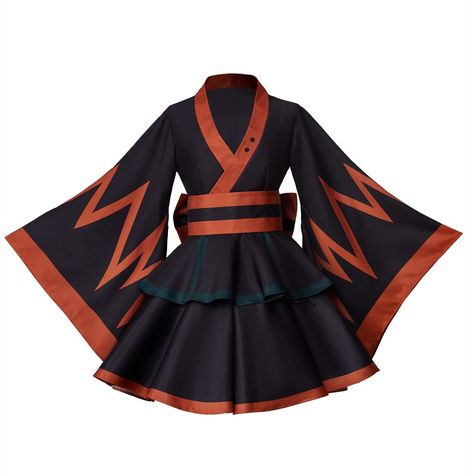 PRICES MAY VARY. Packing list: top, skirt, belt Fabric: High quality polyester fiber, breathable and soft, comfortable to wear Anime My Hero Academia Costume Boku no Hero Academia Katsuki Bakugo Cosplay Kimono Dress Outfits for Women Perfect for Comic Con, Halloween, Carnival, Street Show, Photoshoot, Cosplay, a great gift for anime fans. Size: We have women's sizes from XS to XXXL, please check our size chart carefully to choose the size that suits you. NOTE  1.Please check our size chart caref Kimono Dress Outfit, Bakugo Cosplay, Maid Dress Uniform, Kimono Cosplay, My Hero Academia Costume, Halloween Suits, Alt Clothing, Cosplay Cute, Bakugou Katsuki