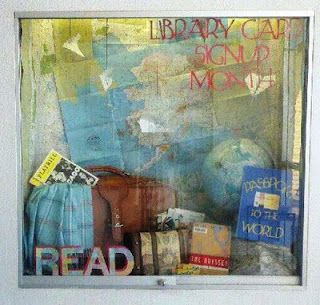 Your Library Card - Passport to the World Travel Theme Classroom, Reading Display, School Library Displays, Middle School Libraries, Library Themes, Library Book Displays, Library Inspiration, Library Bulletin Boards, Library Boards