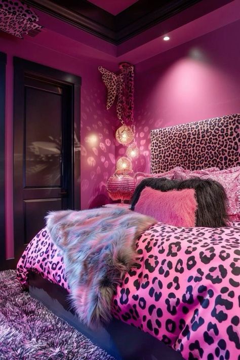 Hot Pink Bedroom, Pink Bedroom Aesthetic, Hot Pink Room, 2000s Room, Bedroom Aesthetic Ideas, Y2k Bedroom, Nursery Pink, Pink Bedroom Ideas, Pink Room Decor