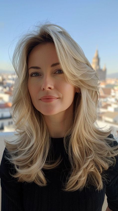 Trending Haircuts, Hair Color Balayage, Long Blonde Hair, Hair Color Trends, Layered Haircuts, Short Hairstyles For Women, Balayage Hair, Womens Haircuts, Textured Hair