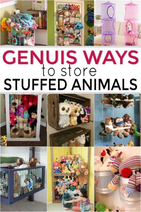 Storage For Stuffed Animals Diy, What To Do With Lots Of Stuffed Animals, Storage For Stuffed Animals Organizing, Stuffed Animal Closet Storage, Storage Solutions For Stuffed Animals, Cute Way To Store Stuffed Animals, Best Ways To Store Stuffed Animals, How To Display Stuffed Animals Ideas, Stuffed Animal Holder Diy