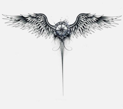 Back Tattoos For Guys Upper, Wing Tattoo Men, Small Chest Tattoos, Minimal Tattoo Design, Egypt Tattoo, Epic Tattoo, Wing Tattoo, Chest Piece Tattoos, Back Tattoos For Guys