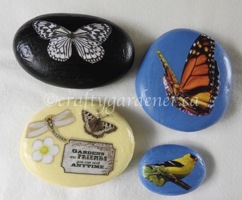 Decoupage Rocks, Nature Crafts Kids, Upcycled Bag, Old Cards, Sticks And Stones, Pretty Designs, Cleaners Homemade, Canvas Projects, Complimentary Colors