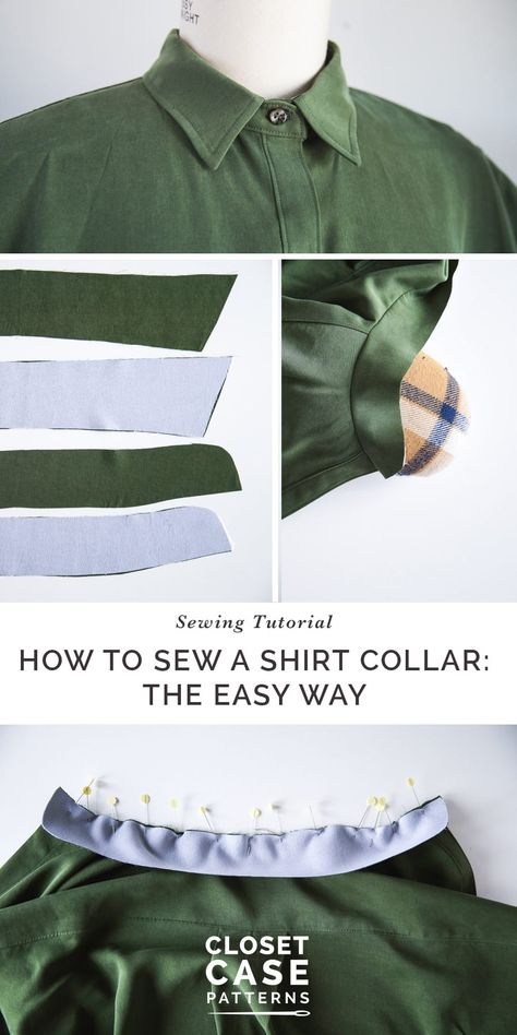 Sew A Shirt, Sewing Collars, Trendy Sewing Patterns, Kemeja Lelaki, Sewing Shirts, Sewing Projects Clothes, Sew Ins, Diy Vetement, Trendy Sewing