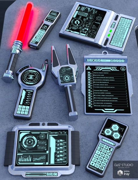 Sci Fi Equipment Technology, Science Fiction Technology, Sci Fi Gadget Concept, Sci Fi Gadgets, Scifi Gadgets, Sci Fi Tech Concept, Sci Fi Technology, Superhero Gadgets, Cyberpunk Technology