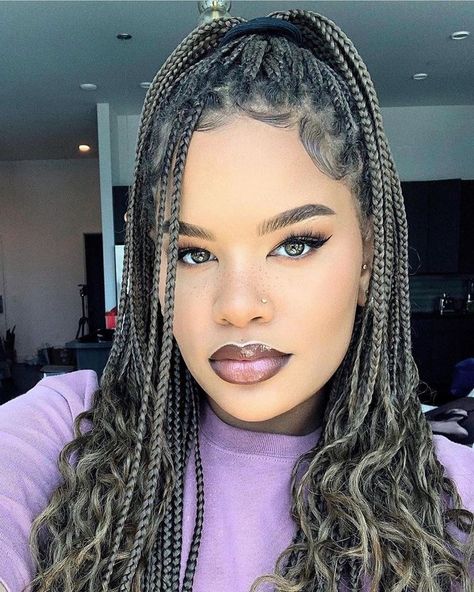 pin: @seaofsay🧚🏼‍♀️ Long Box Braids Hairstyles, Meal Prep Ideas For Beginners, Alissa Ashley, Peach Hair Colors, Short Box Braids Hairstyles, Peach Hair, Meal Prep Ideas, Long Box Braids, Cute Box Braids Hairstyles