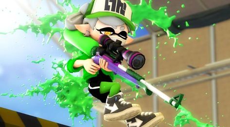 Splatoon Charger, Marie And Callie, Splatoon Anime, Charger Art, Marie Splatoon, Callie Marie, Splatoon Idols, Splatoon Squid, Captain Falcon