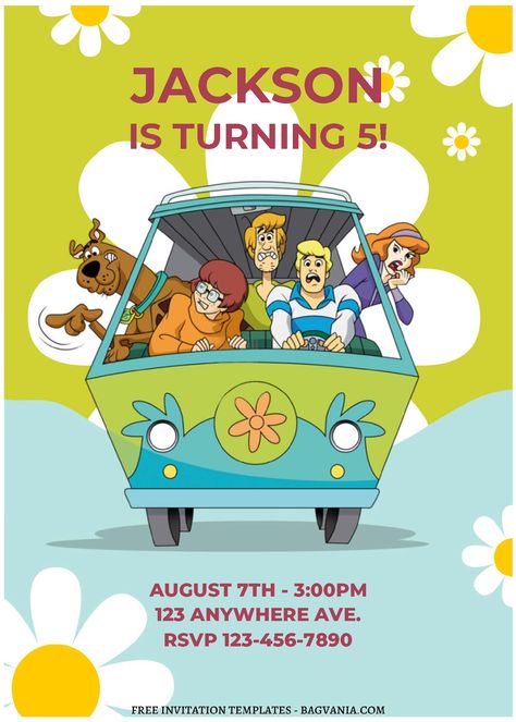 Free (Free Editable PDF) Lovely Scooby Doo & Friends Birthday Invitation Templates #free #freeinvitation2019 #birthday #disney #invitations #invitationtemplates Scooby Doo Decorations, Scooby Doo Halloween Party, Halloween Scooby Doo, Scooby Doo Theme, Scooby Birthday, Scooby Doo Party, Scooby Doo Birthday Party, Birthday Party Locations, Scooby Doo Birthday