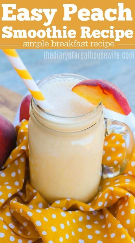 Scooters Peach Smoothie Recipe, Smoothie King Recipes, Celery Smoothie, Easy Smoothie Recipe, Peach Smoothie Recipes, Recipes Smoothies, Fruit Smoothie Recipes Healthy, Peach Smoothie, Smoothie King