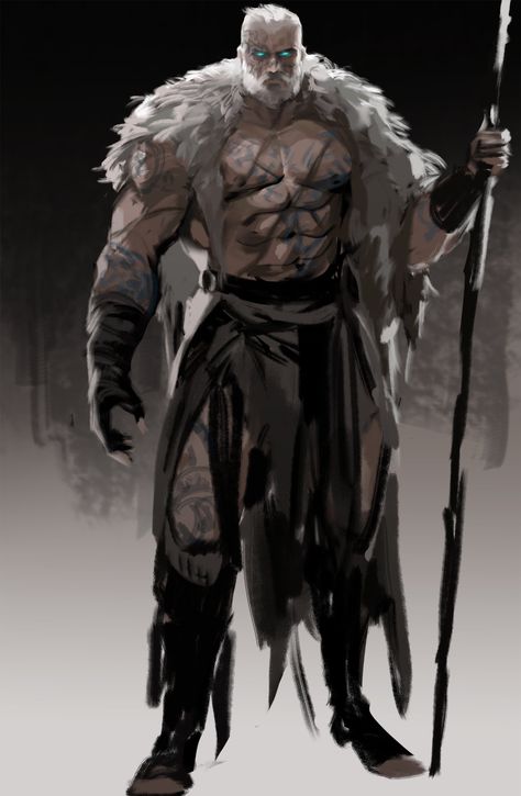 Half Giant Character Design, D&d Goliath, Jotun Art, Brute Character Design, Viking Fantasy Art, Warrior Character Art, Dnd Warrior, Viking Character Design, Warrior Rpg