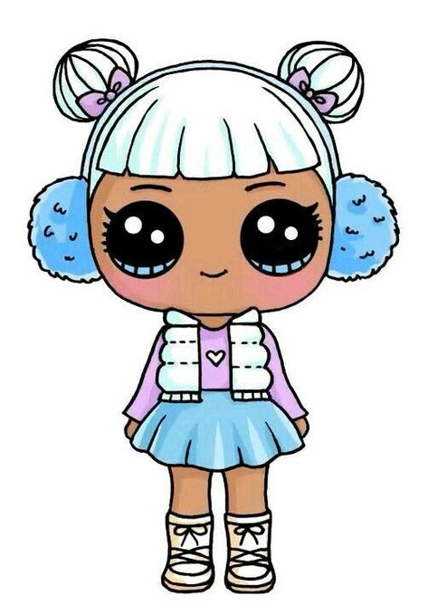 kawaii drawing Doodles Kawaii, Makeup Kawaii, Kawaii Girl Drawings, Doll Drawing, Arte Do Kawaii, Cute Kawaii Drawings, Kawaii Doodles, Cartoon Girl