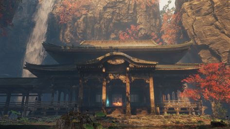 Sekiro: Shadows Die Twice Sekiro Shadows Die Twice, Temple Architecture, Ghost Of Tsushima, Baroque Art, Story Arc, Japanese Architecture, Armor Concept, Ancient Art, Zbrush