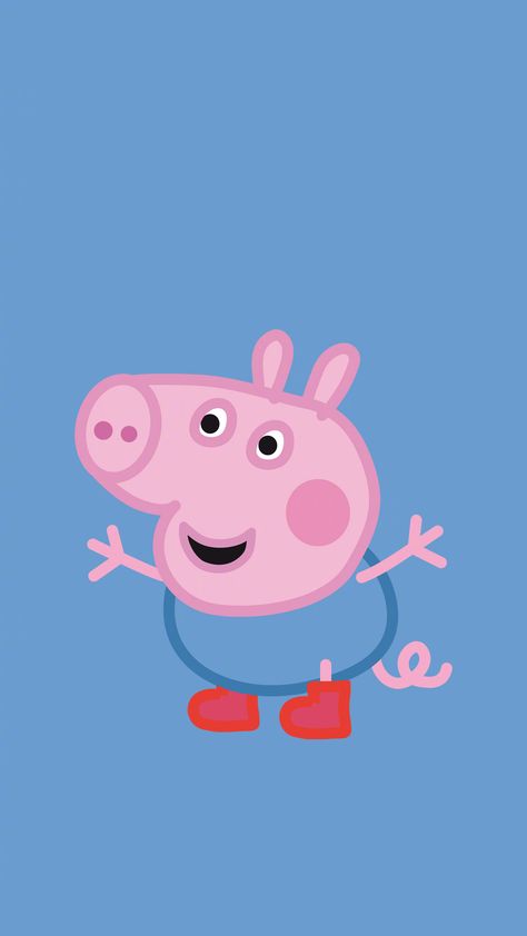 Papa Pig Wallpaper, George Pig Wallpaper, George Pig Birthday Party, Peppa Pig Pictures, Peppa Pig Stickers, Heo Peppa, George Pig Birthday, George Peppa, Peppa Pig Cartoon