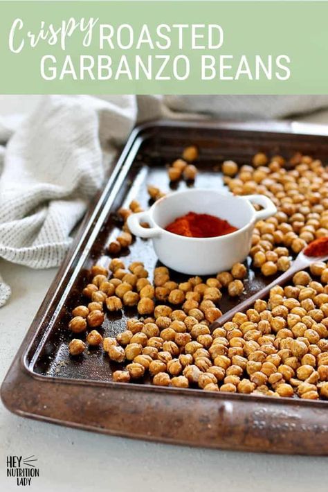 Baked Garbanzo Beans, Easy Roasted Chickpeas, Vegetarian Snack Recipes, Baked Chickpeas, Crispy Roasted Chickpeas, Vegetarian Comfort Food Recipes, Roasted Garbanzo Beans, Garbanzo Bean Recipes, Legume Recipes